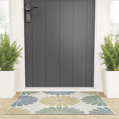 Colour Poems Retro Daisy Multicolor I Welcome Mat