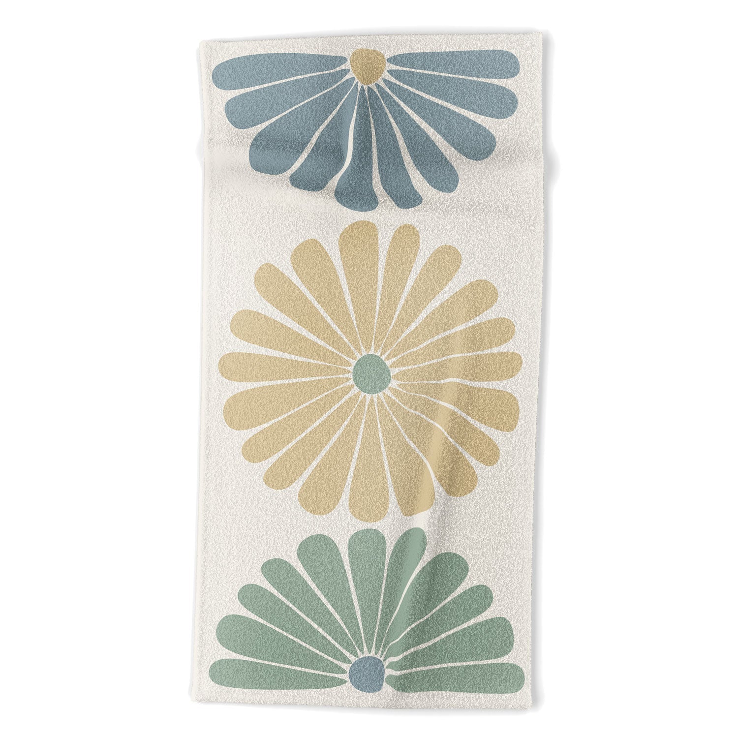 Colour Poems Retro Daisy Multicolor I Beach Towel