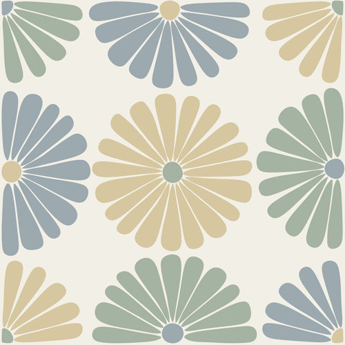 Colour Poems Retro Daisy Multicolor I Wall Mural