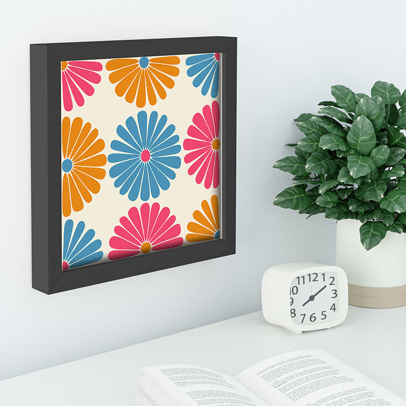 Colour Poems Retro Daisy Multicolor II Recessed Framing Square