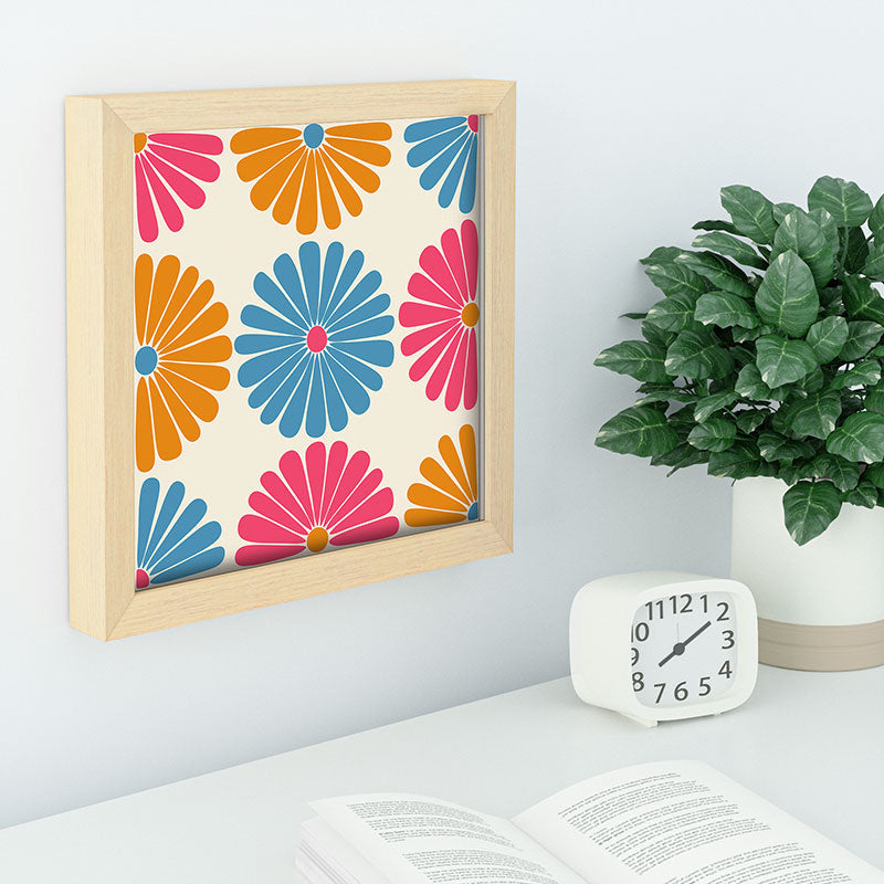 Colour Poems Retro Daisy Multicolor II Recessed Framing Square