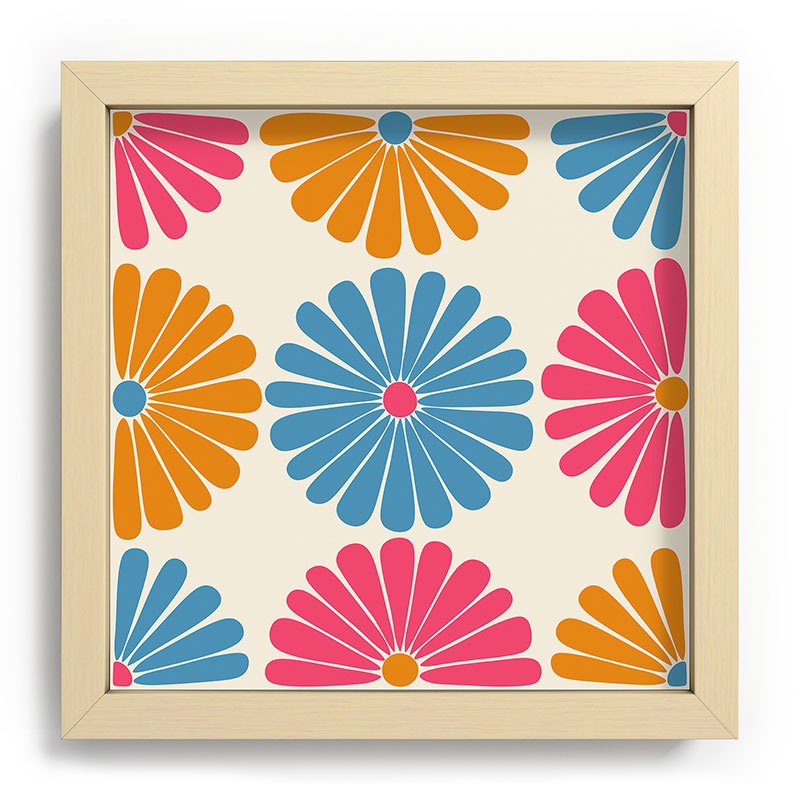 Colour Poems Retro Daisy Multicolor II Recessed Framing Square