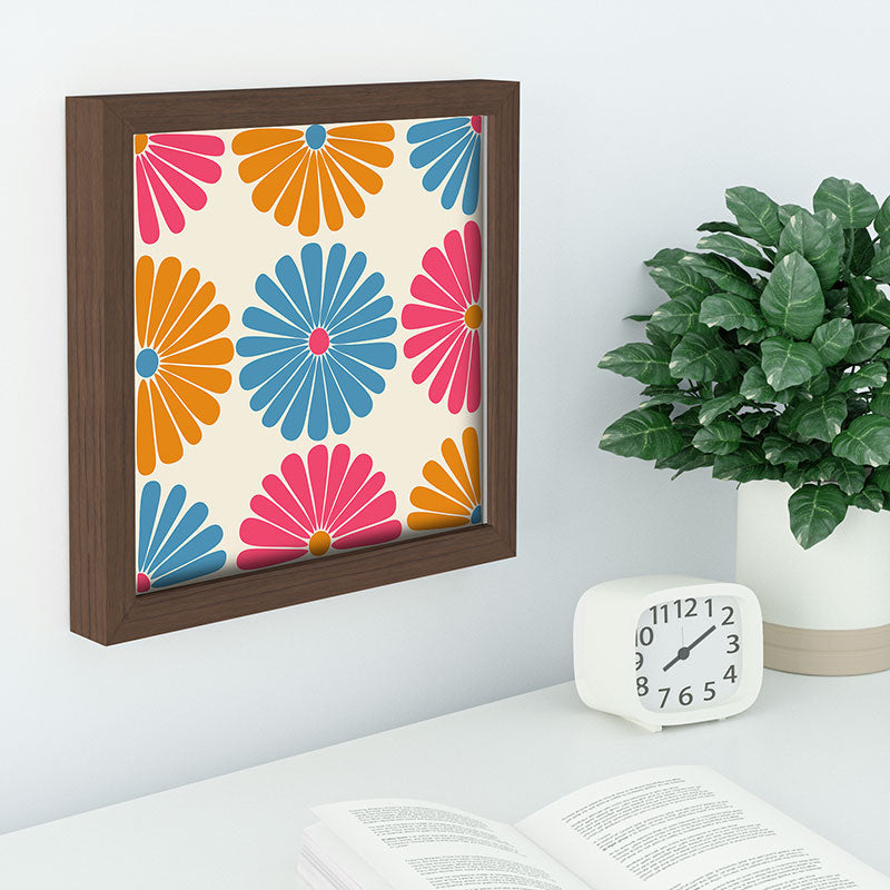 Colour Poems Retro Daisy Multicolor II Recessed Framing Square