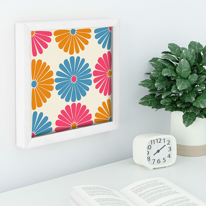 Colour Poems Retro Daisy Multicolor II Recessed Framing Square