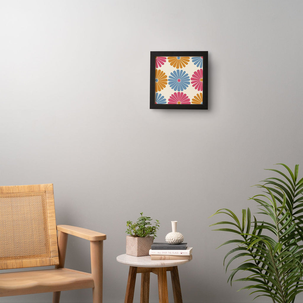 Colour Poems Retro Daisy Multicolor II Framed Wall Art