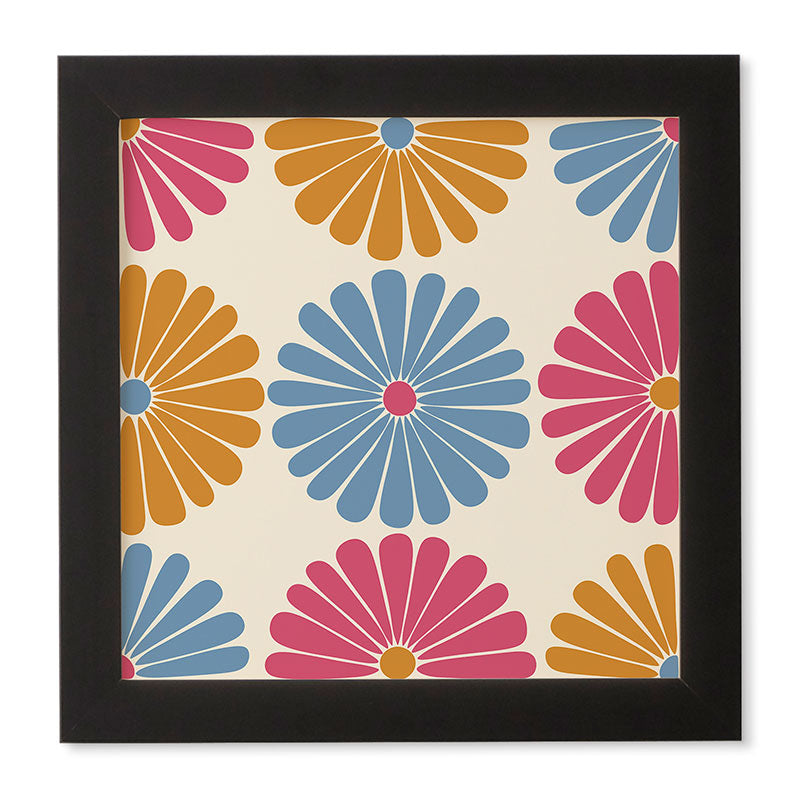 Colour Poems Retro Daisy Multicolor II Framed Wall Art