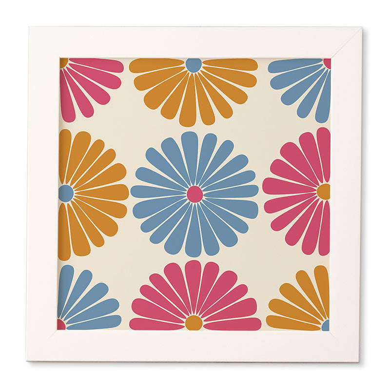 Colour Poems Retro Daisy Multicolor II Framed Wall Art