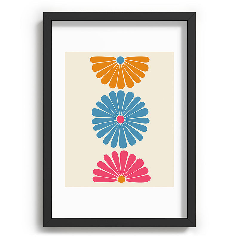 Colour Poems Retro Daisy Multicolor II Recessed Framing Rectangle