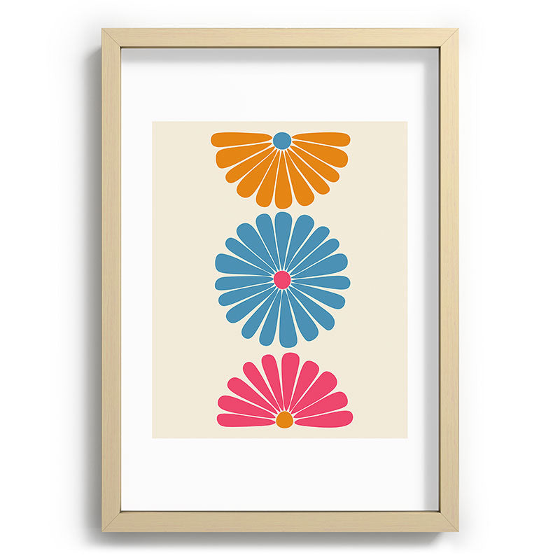 Colour Poems Retro Daisy Multicolor II Recessed Framing Rectangle