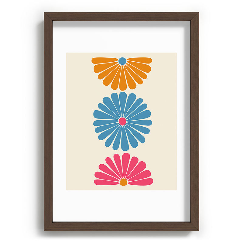 Colour Poems Retro Daisy Multicolor II Recessed Framing Rectangle