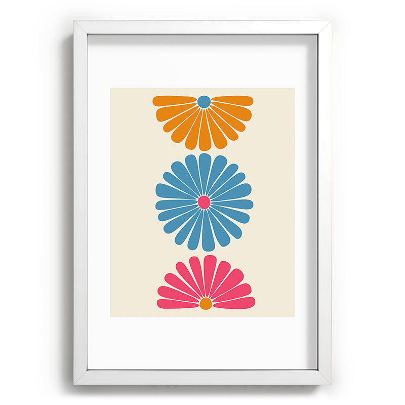 Colour Poems Retro Daisy Multicolor II Recessed Framing Rectangle