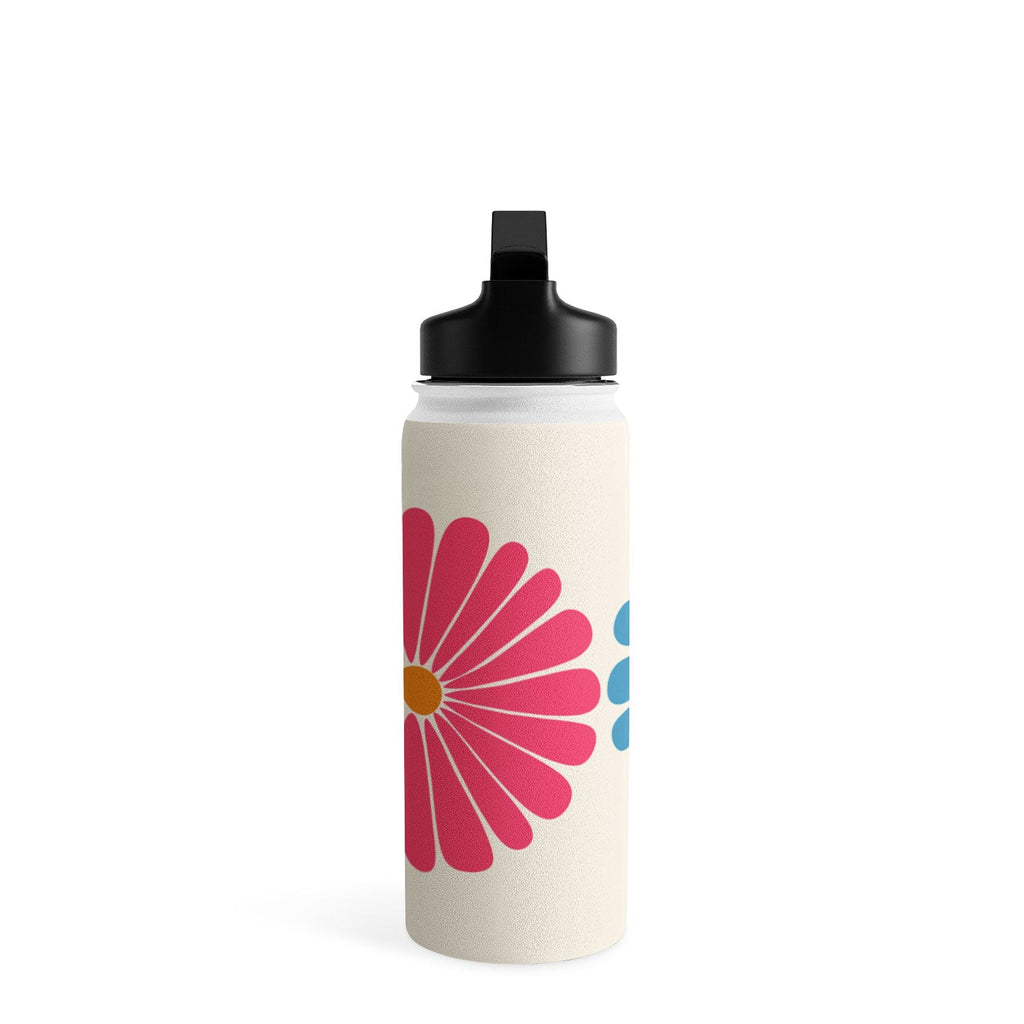 Colour Poems Retro Daisy Multicolor II Water Bottle