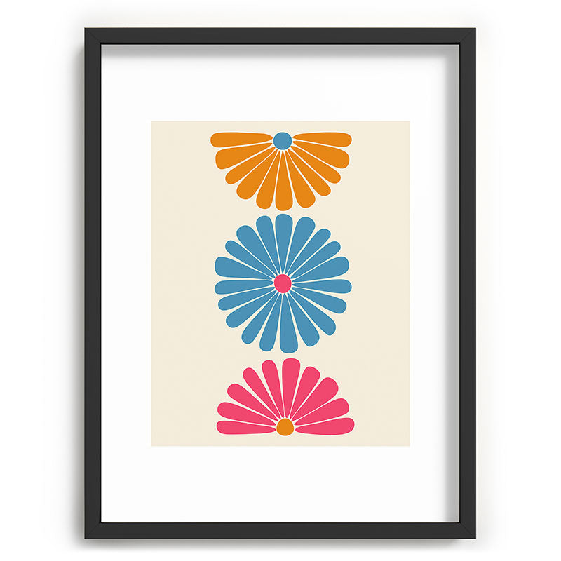 Colour Poems Retro Daisy Multicolor II Recessed Framing Rectangle