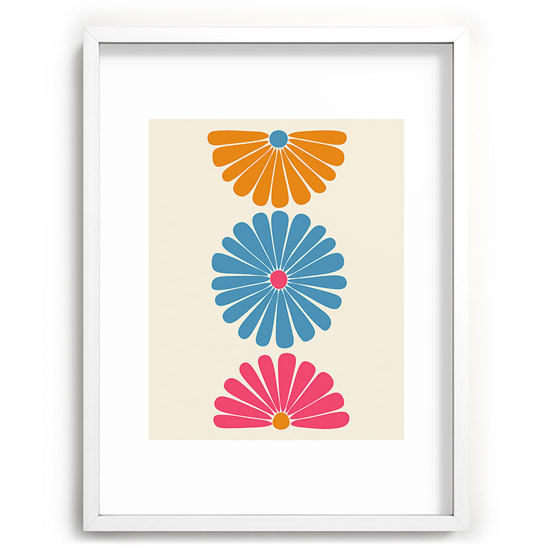 Colour Poems Retro Daisy Multicolor II Recessed Framing Rectangle