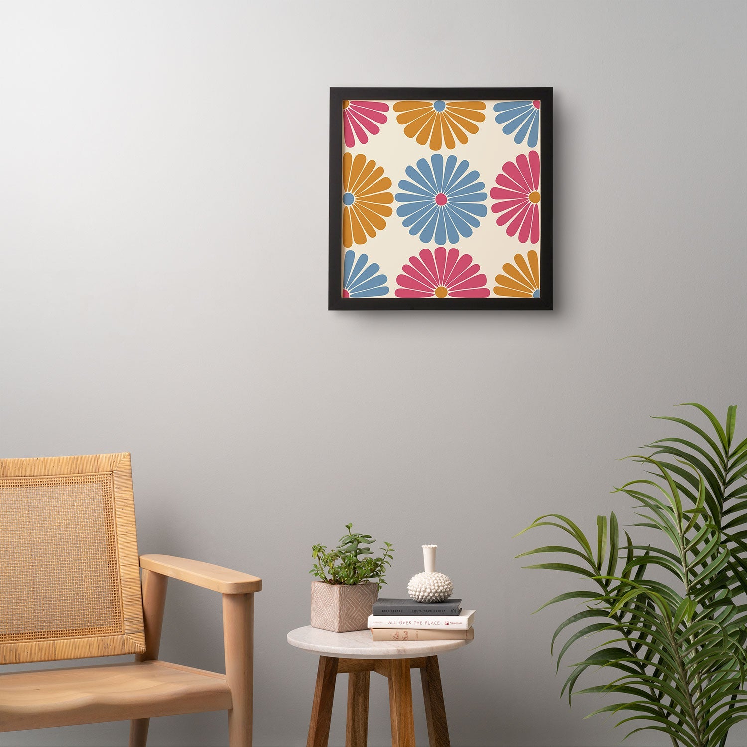 Colour Poems Retro Daisy Multicolor II Framed Wall Art