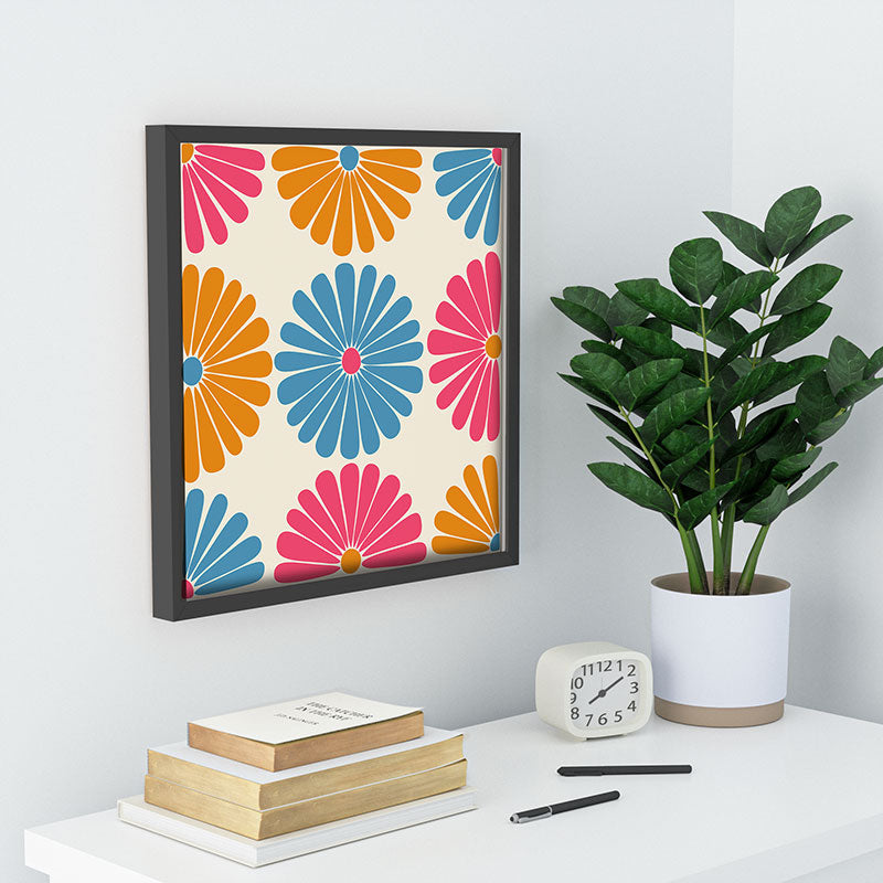 Colour Poems Retro Daisy Multicolor II Recessed Framing Square