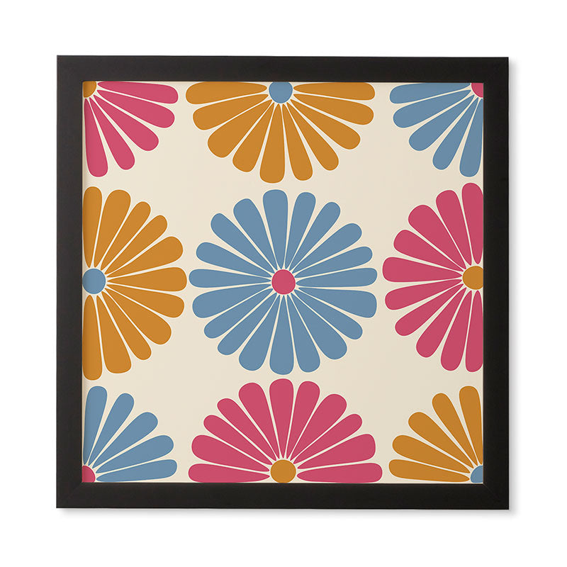 Colour Poems Retro Daisy Multicolor II Framed Wall Art