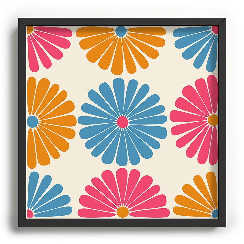 Colour Poems Retro Daisy Multicolor II Recessed Framing Square