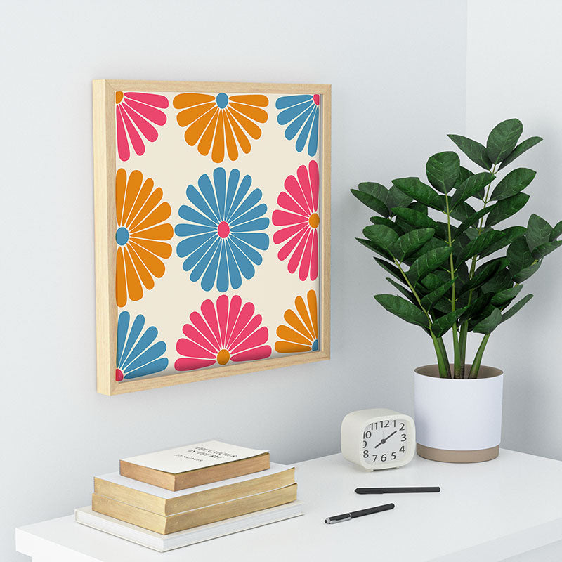 Colour Poems Retro Daisy Multicolor II Recessed Framing Square