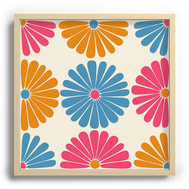 Colour Poems Retro Daisy Multicolor II Recessed Framing Square