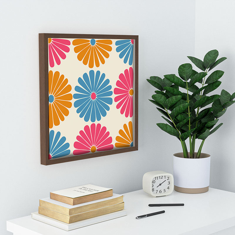 Colour Poems Retro Daisy Multicolor II Recessed Framing Square