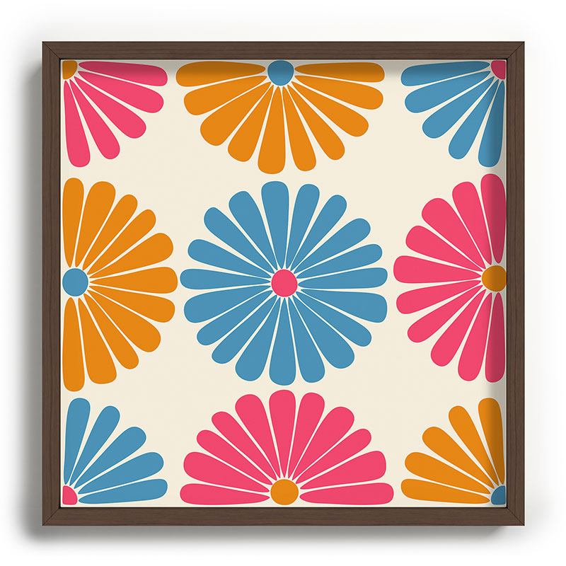 Colour Poems Retro Daisy Multicolor II Recessed Framing Square
