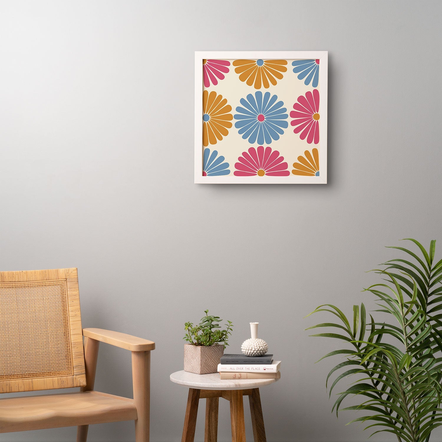 Colour Poems Retro Daisy Multicolor II Framed Wall Art