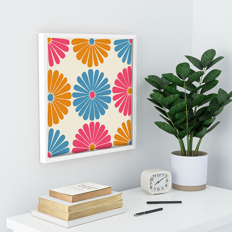 Colour Poems Retro Daisy Multicolor II Recessed Framing Square