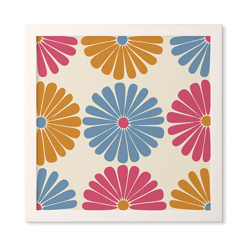Colour Poems Retro Daisy Multicolor II Framed Wall Art