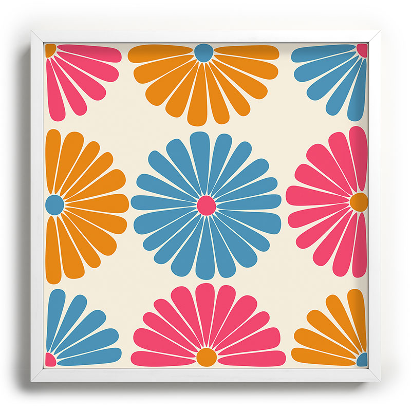 Colour Poems Retro Daisy Multicolor II Recessed Framing Square