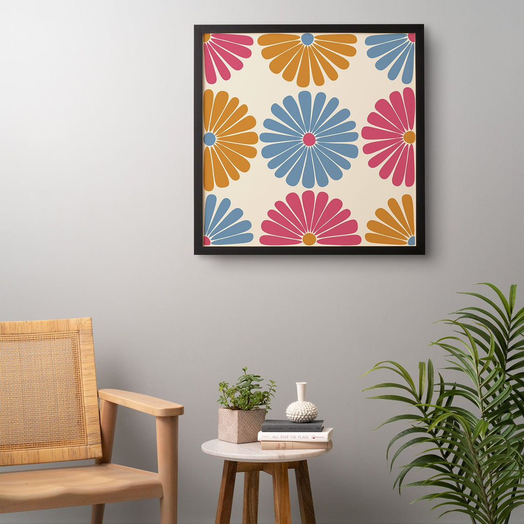 Colour Poems Retro Daisy Multicolor II Framed Wall Art