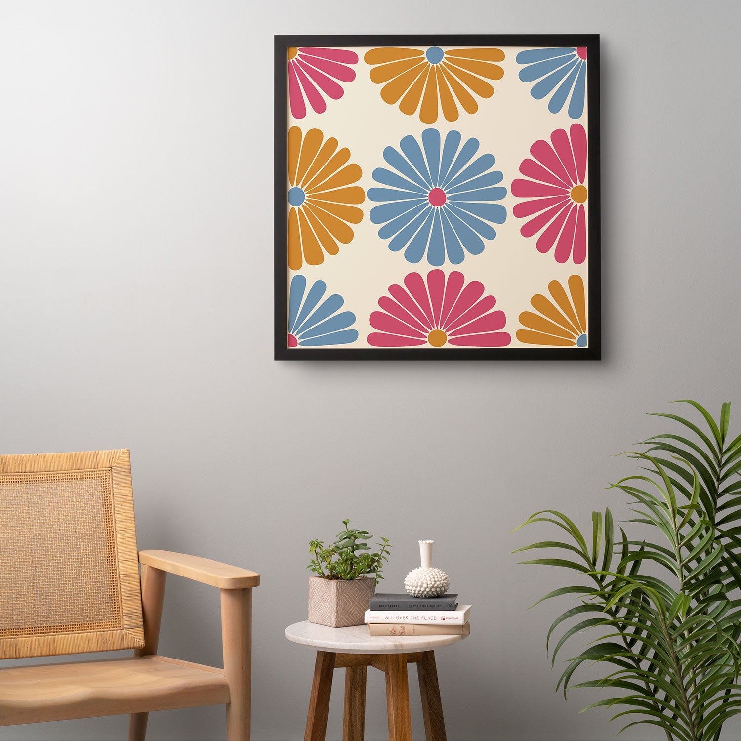 Colour Poems Retro Daisy Multicolor II Framed Wall Art
