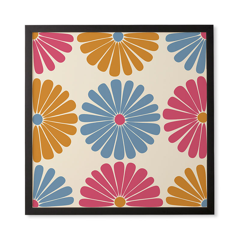 Colour Poems Retro Daisy Multicolor II Framed Wall Art