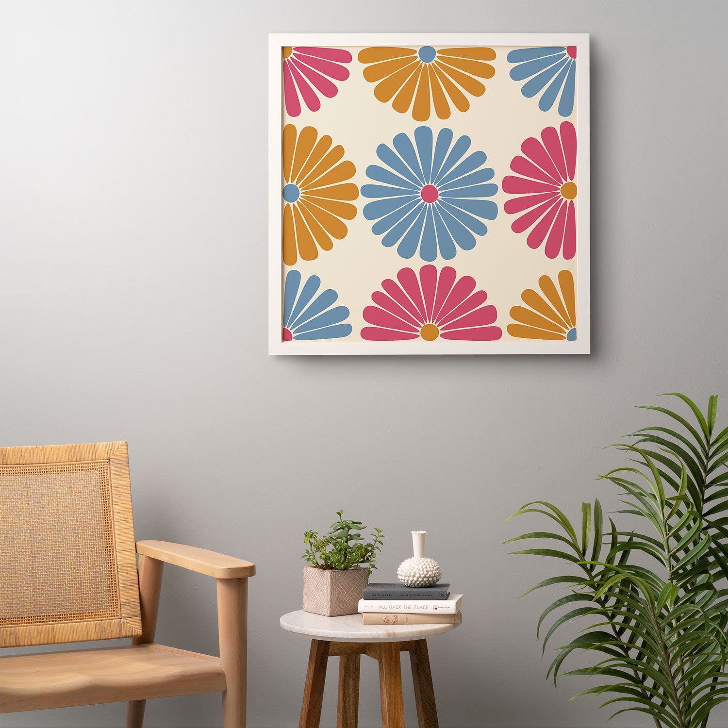 Colour Poems Retro Daisy Multicolor II Framed Wall Art