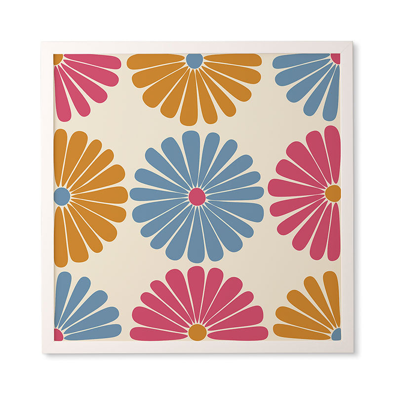 Colour Poems Retro Daisy Multicolor II Framed Wall Art