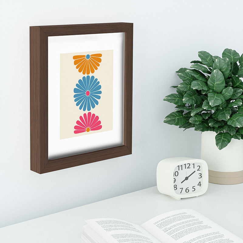 Colour Poems Retro Daisy Multicolor II Recessed Framing Rectangle