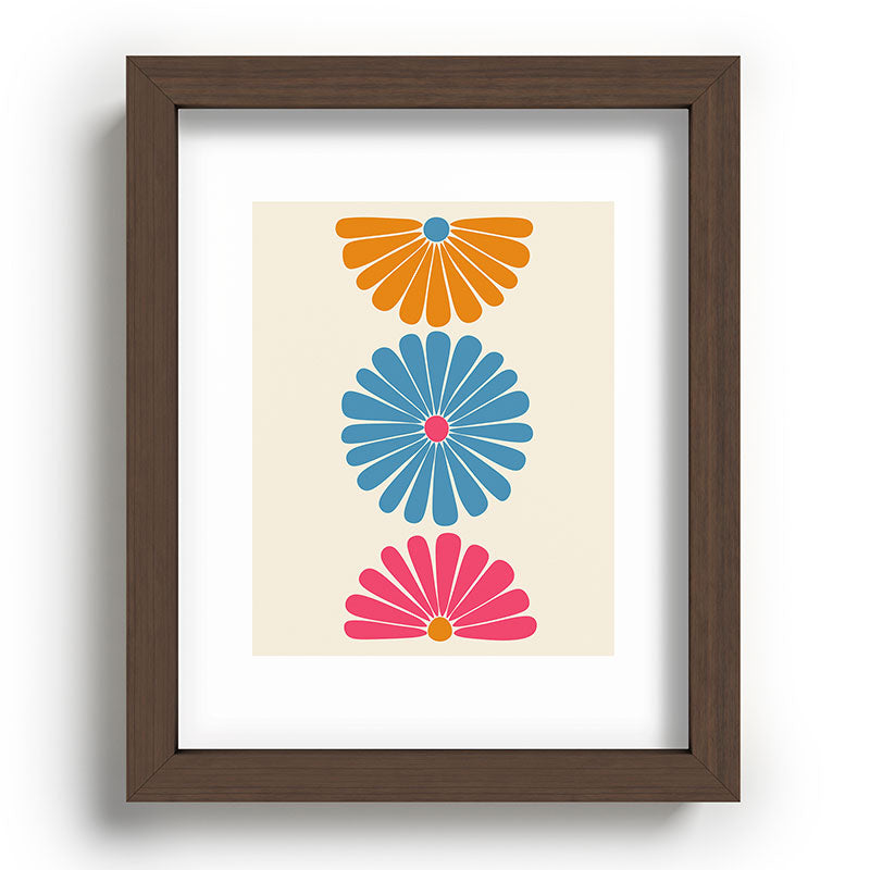 Colour Poems Retro Daisy Multicolor II Recessed Framing Rectangle