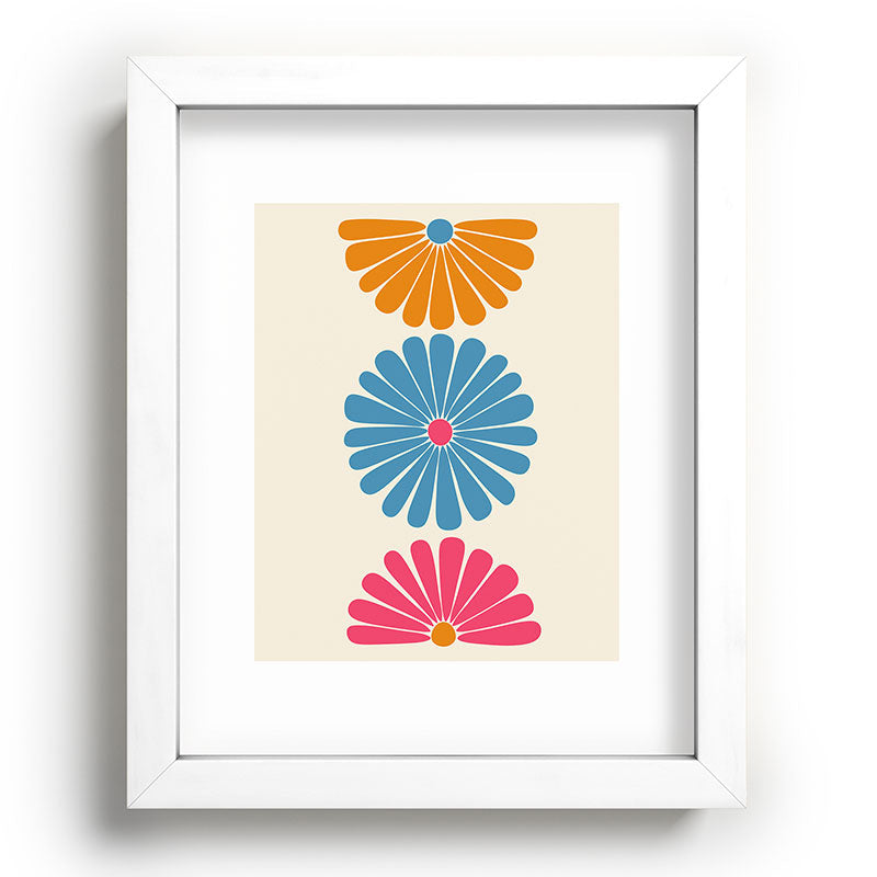 Colour Poems Retro Daisy Multicolor II Recessed Framing Rectangle