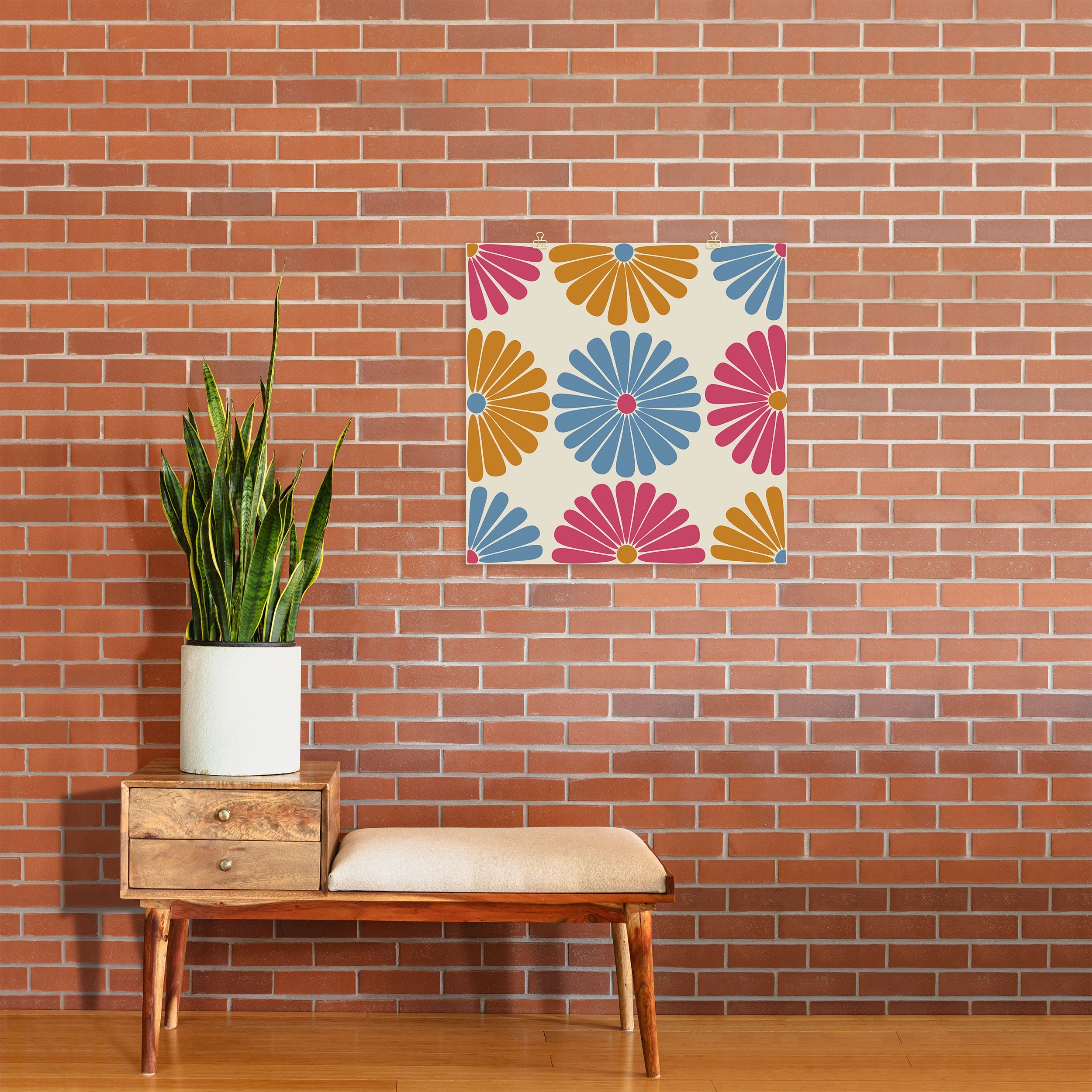 Colour Poems Retro Daisy Multicolor II Art Print