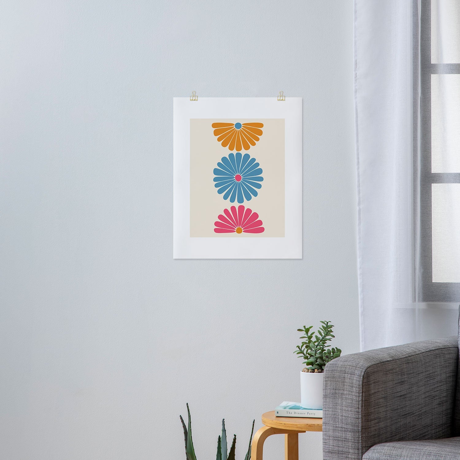 Colour Poems Retro Daisy Multicolor II Art Print