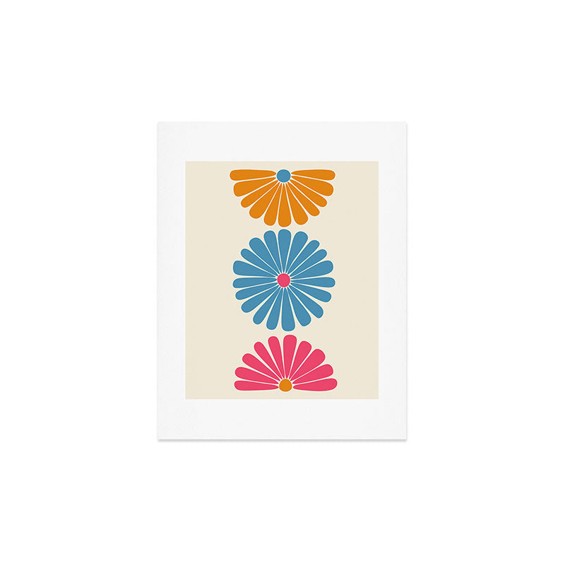 Colour Poems Retro Daisy Multicolor II Art Print