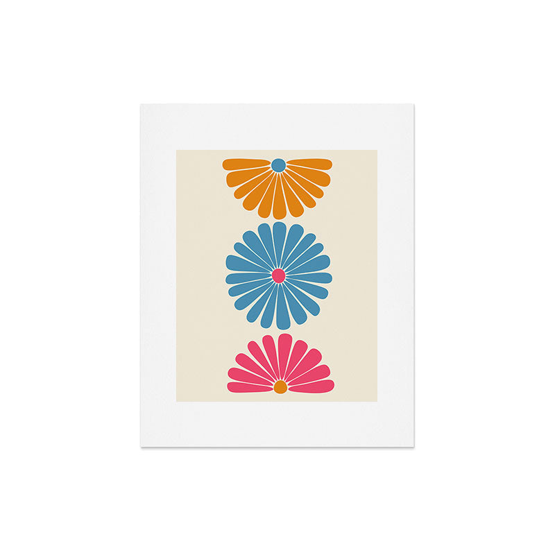 Colour Poems Retro Daisy Multicolor II Art Print