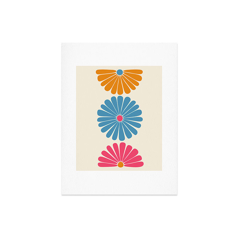 Colour Poems Retro Daisy Multicolor II Art Print