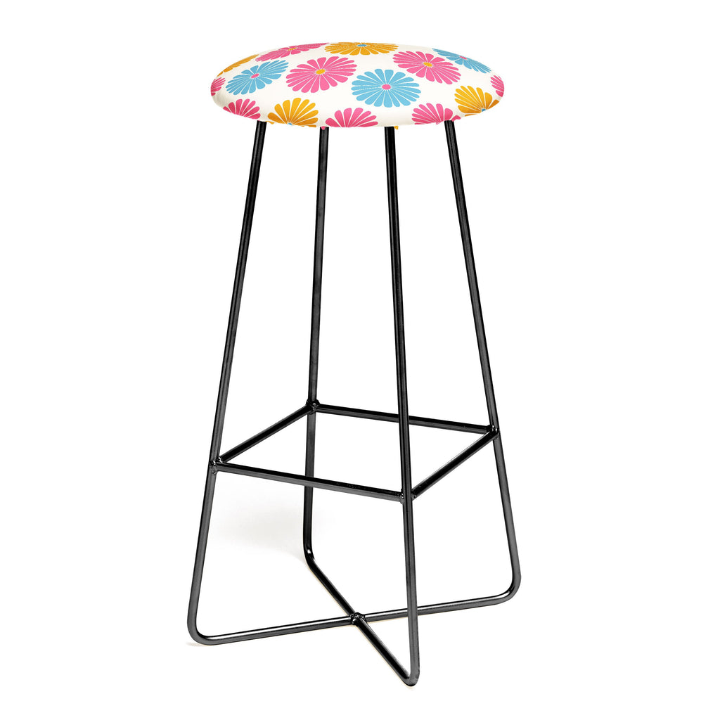 Colour Poems Retro Daisy Multicolor II Bar Stool