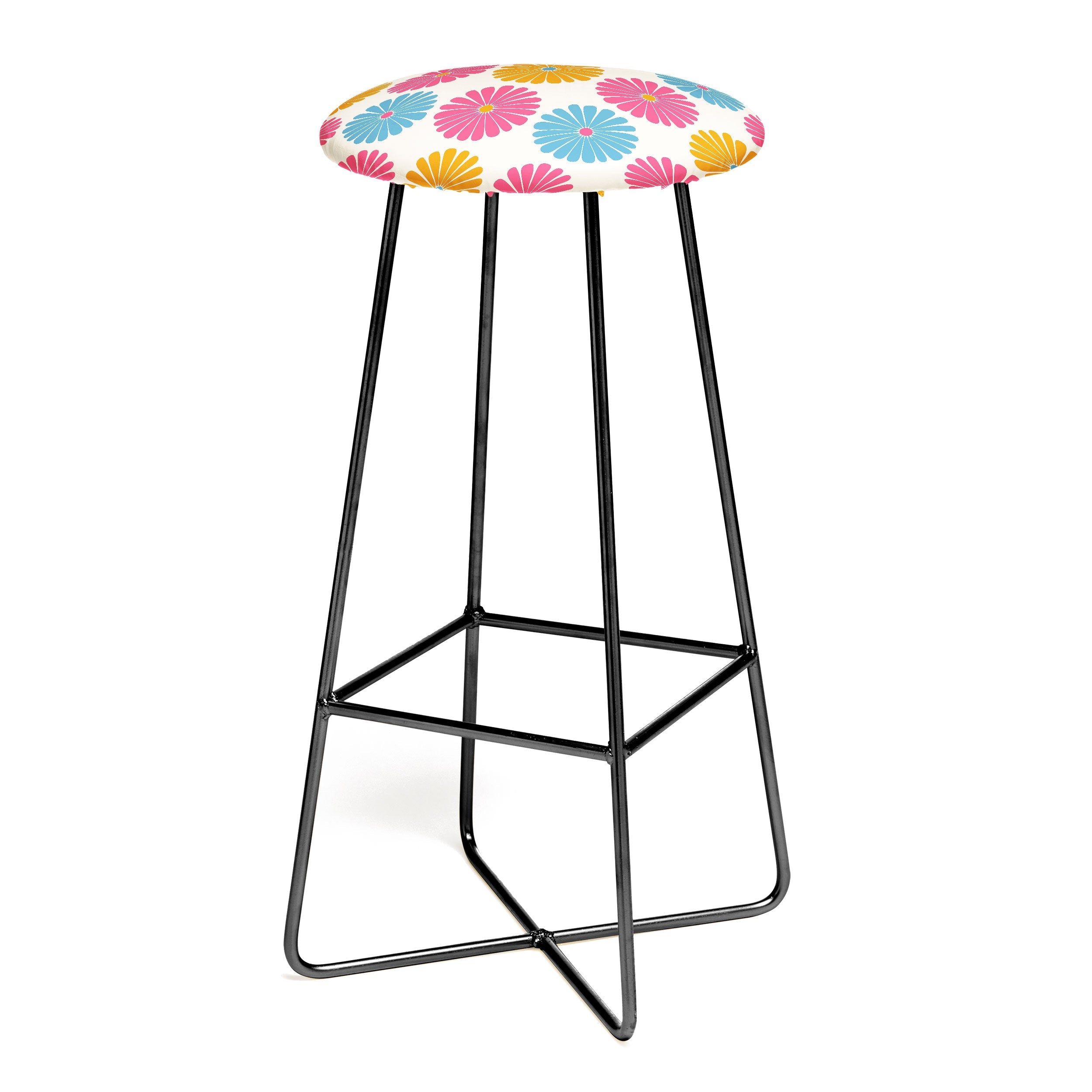 Colour Poems Retro Daisy Multicolor II Bar Stool