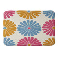 Colour Poems Retro Daisy Multicolor II Memory Foam Bath Mat