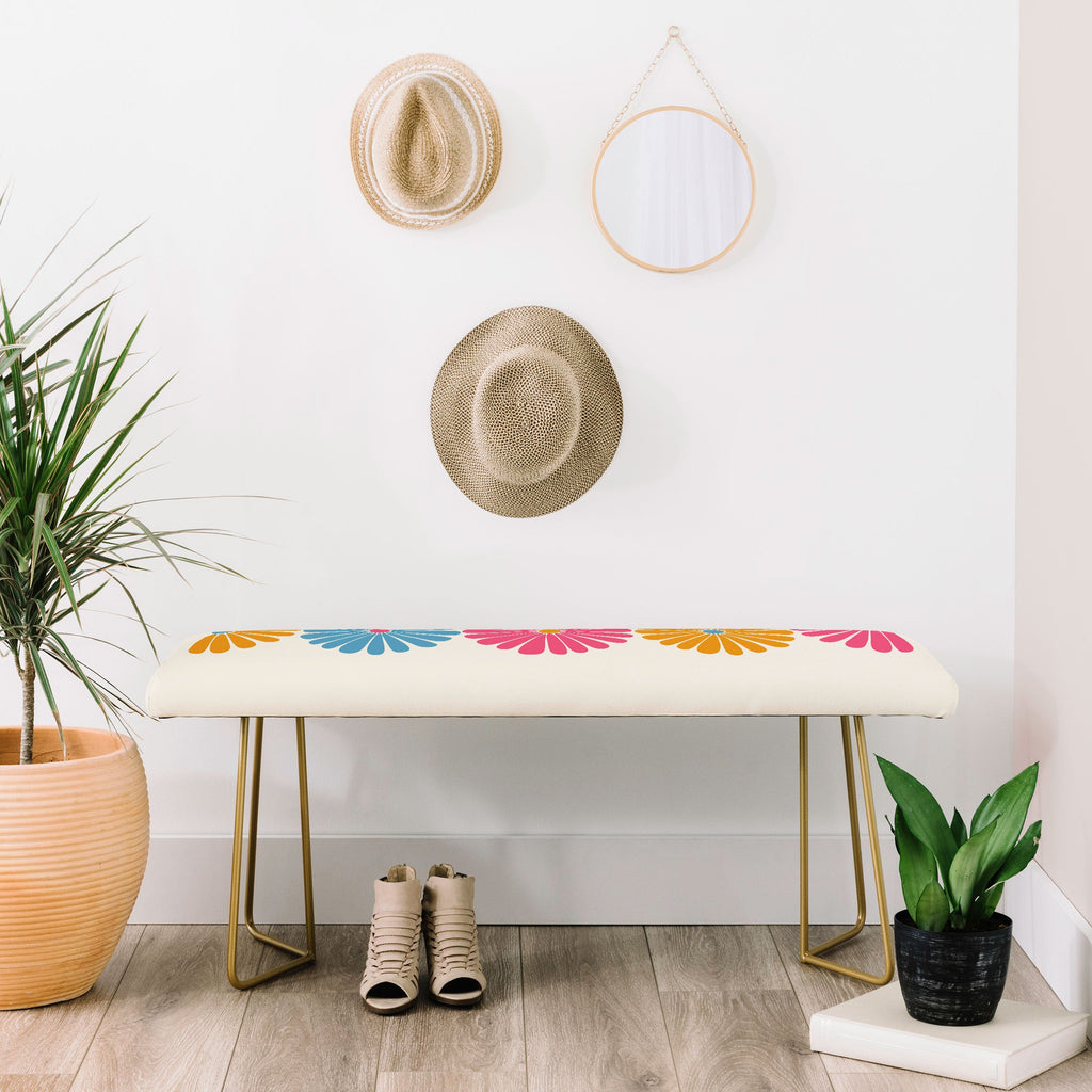 Colour Poems Retro Daisy Multicolor II Bench