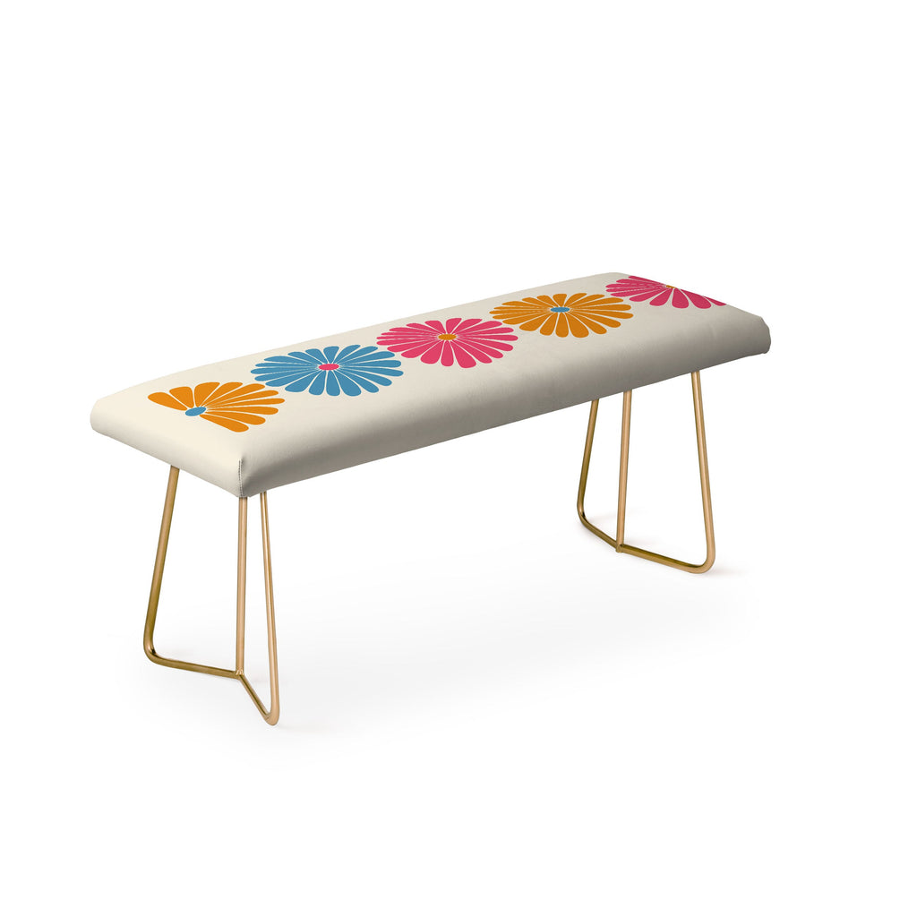 Colour Poems Retro Daisy Multicolor II Bench