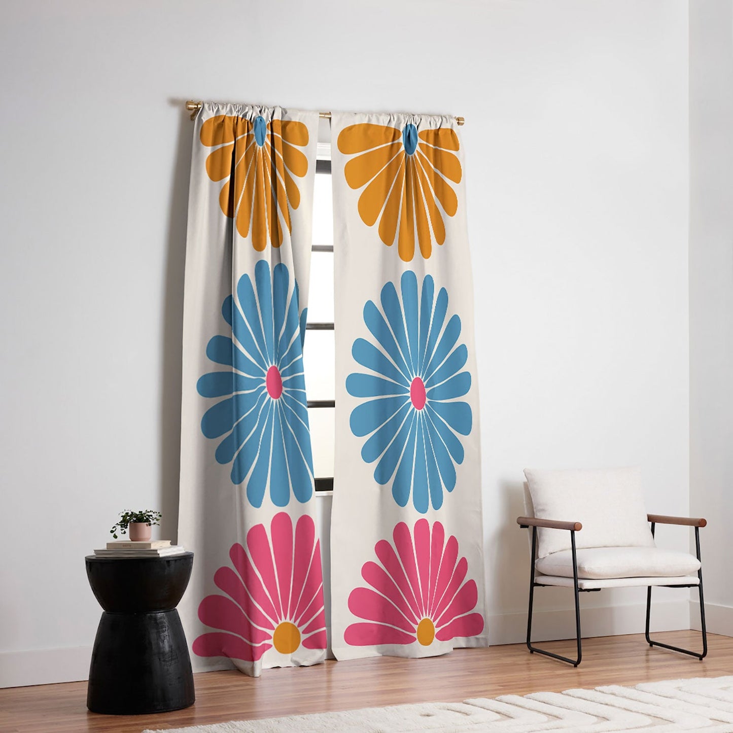 Colour Poems Retro Daisy Multicolor II Blackout Non Repeat
