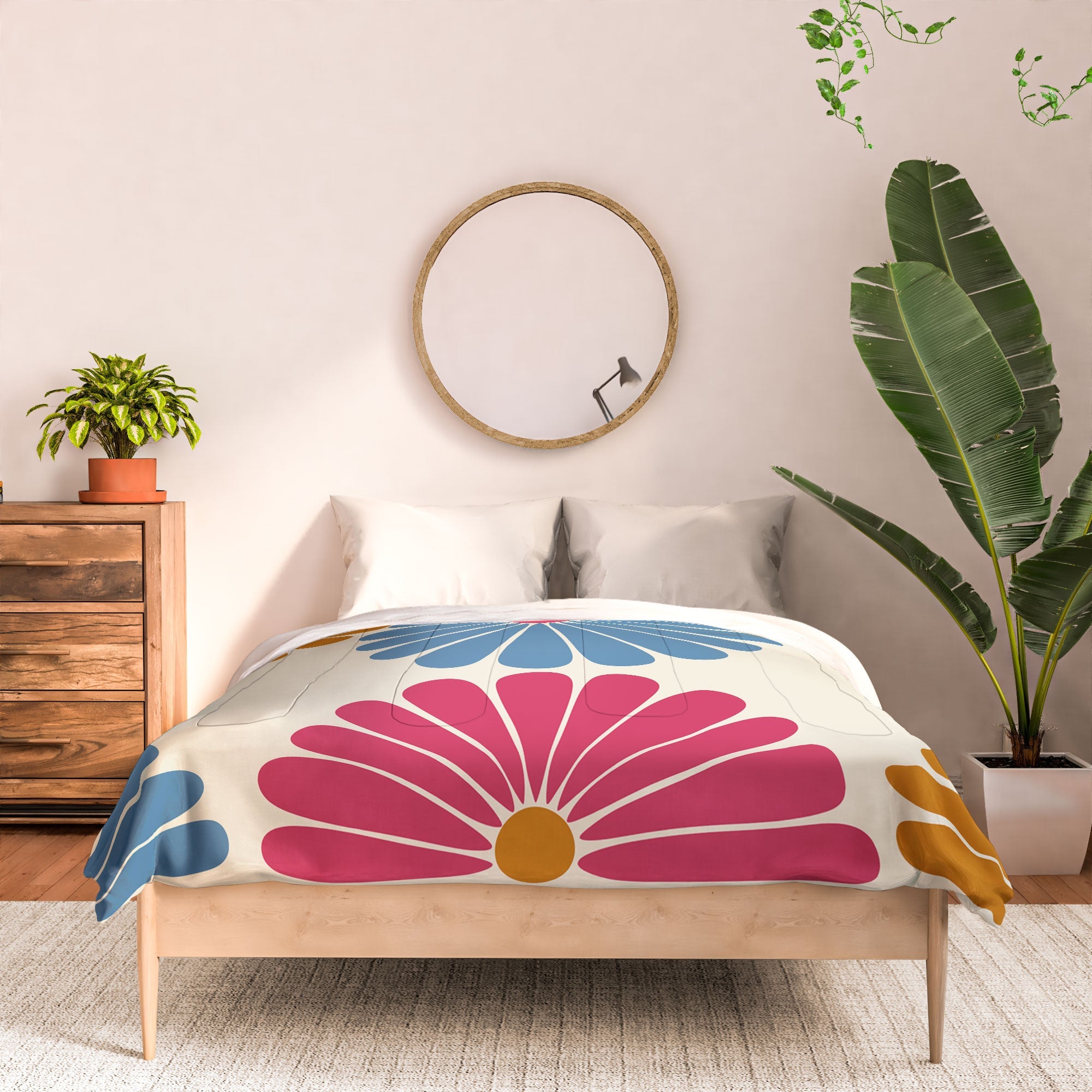 Colour Poems Retro Daisy Multicolor II Comforter